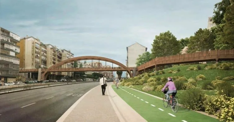 Ciclovia e ponte, Lumiar
